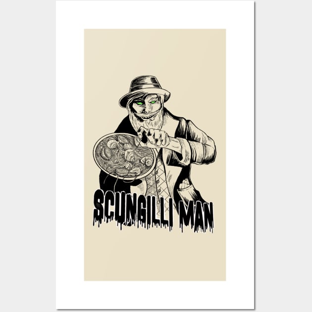 Scungilli Man Tshirt Wall Art by RatKingRatz